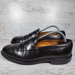 Allen Edmonds Men's Black Glenfield Split Toe Penny Loafers Shoes Size 9.5 D